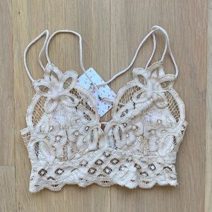 NWT Free People Adella Bralette in Nude size XS